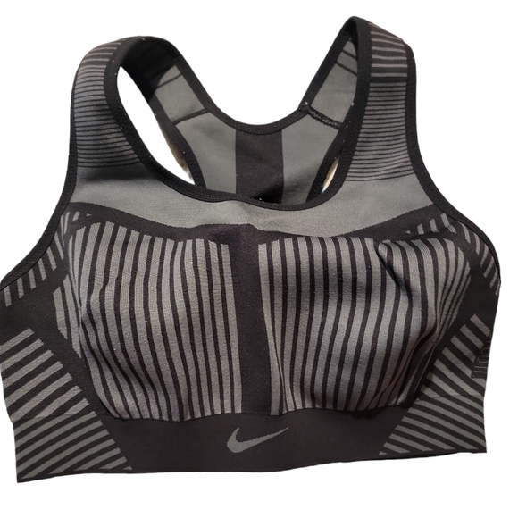 Nike Other - Nike Fenom Sports bra black/gray stretchy thick